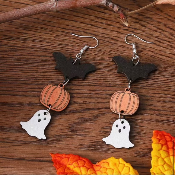 Jewelry New Halloween Earrings Bats Pumpkins Ghosts Super Lightweight